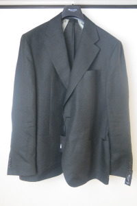Sand Copenhagen Angelico Lino Italian Fabric Black Suit Blazer, Size 54. RRP &pound;500.