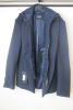 Hugo Boss 2 in 1 Layered Navy Quilted Hooded Jacket & Blazer, Size 50. RRP &pound;500.