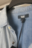 Paige Light Blue Button Up Denim Overshirt, Size XL. RRP &pound;275. - 2