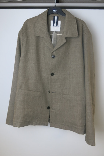 Profoumo Taupe Button Up Wool Overshirt, Size XL. RRP &pound;230.