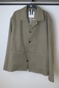 Profoumo Taupe Button Up Wool Overshirt, Size XL. RRP &pound;230.