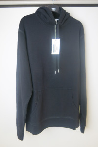Sunspel Black Loopback Hoodie, Size M. RRP &pound;175.