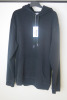 Sunspel Black Loopback Hoodie, Size L. RRP &pound;175.