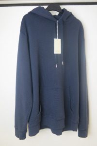 Sunspel Navy Loopback Hoodie, Size L. RRP &pound;175.
