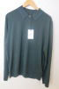 Paul Smith Dark Green Knitted Longsleeve Polo, Size XL, RRP &pound;225.