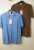 2 x Sunspel Waffle Polo, Size M, RRP &pound;140 each to Include: 1 x Blue & 1 x Brown.