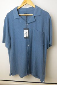 Paige Blue Button Up Oliver Shirt, Size XL, RRP &pound;185.