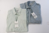 2 x Barbour Button Up Shirts, Size M, RRP &pound;70 each to Include: 1 x Denim Effect & 1 x Green Striped.