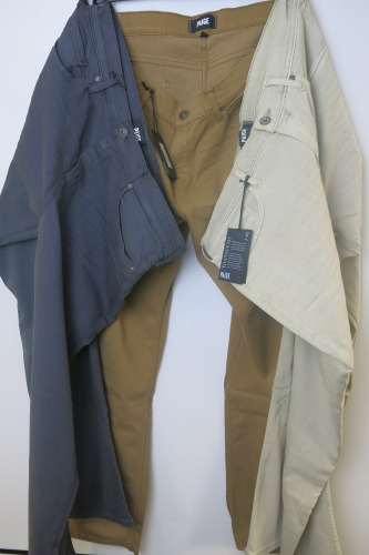 3 x Pairs of Paige Denim Trousers, Size 38, to Include: Light Brown, Slate Grey & Grey. RRP &pound;230 each.