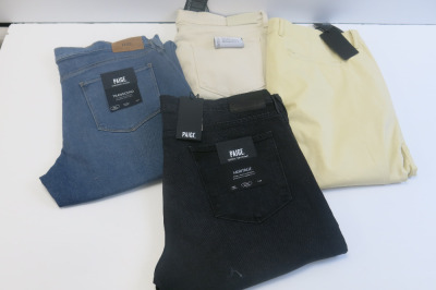 4 x Pairs of Paige Trousers, Size 38, to Include: Light Grey Denim, Blue Denim, Black Denim & Cream Chino. RRP &pound;230 each.