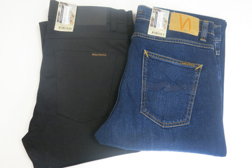 2 x Pairs of Nudie Jeans, W33 x L32, to Include: 1 x Black Lean Dean & 1 x Dark Blue Lean Dean. RRP &pound;145 each.