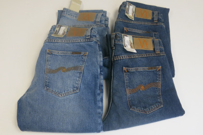 4 x Pairs of Nudie Jeans Solid Ollie to Include: 2 x W32 x L30, 1 x W31 x L32 & 1 x W31 x L30. RRP 145 each.