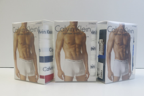 3 x Assorted 3pcs Packs of Calvin Klein Cotton Stretch Classic Fit Trunks. Size M. RRP &pound;42 each.
