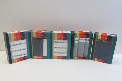 5 x Assorted 3pcs Packs of Paul Smith Trunks, Size L. RRP &pound;42 each.