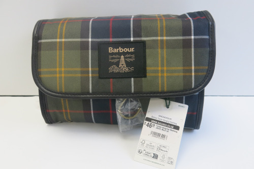 Barbour Tartan Haning Washbag, RRP &pound;46.99.