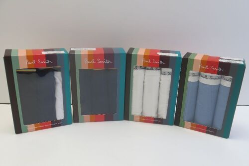4 x Assorted 3pcs Packs of Paul Smith Trunks, Size L. RRP &pound;42 each.