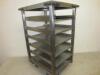 6 Rack Mobile Stainless Steel Trolley with 9 Aluminium Trays. Size H85cm x W45cm x D57cm - 2