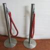 2 x Crowd Control Barrier with Red Twist Rope