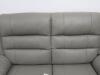 2 Seater Winged Grey Leather Sofa. Size H100cm x D85cm x W150cm - 2