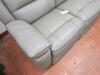 2 Seater Winged Grey Leather Sofa. Size H100cm x D85cm x W150cm - 3