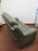 2 Seater Winged Grey Leather Sofa. Size H100cm x D85cm x W150cm - 6