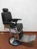 REM Emperor Pump Up & Reclining Barbers Chair in Black Faux Leather with Fold Out Foot Rest. With Barbers Mirror - 12