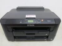 Epson Workforce WF-7110 Wireless InkJet A3 Printer (Unused with 2 x Test Prints As Pictured)