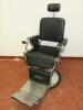 REM Emperor Pump Up & Reclining Barbers Chair in Black Faux Leather with Fold Out Foot Rest. - 2