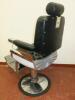 REM Emperor Pump Up & Reclining Barbers Chair in Black Faux Leather with Fold Out Foot Rest. - 5
