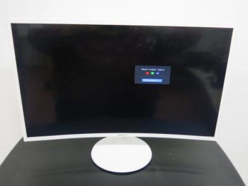 Samsung Curved 32" Colour Display Unit, Model C32F391FWU, HDMi, DOM 11/17. Comes with 14v DC Power Supply