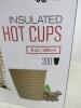175 x Insulated 8oz Hot Cups - 2