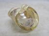 2 x Small Rounded, Italian Made Glass Display Pots - 3
