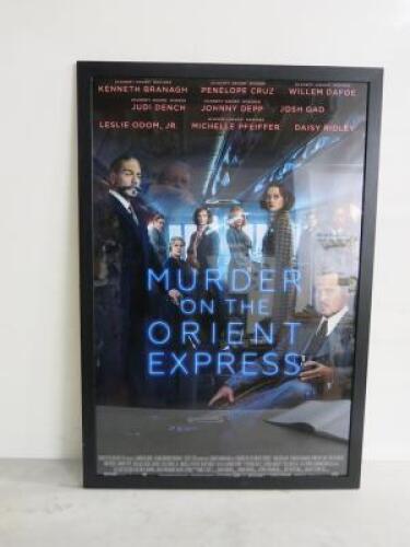 Promotional Film Poster of "Murder on the Orient Express". Wood Frame with Perspex Front, 96cm x 65cm