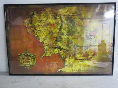 Promotional Popart Poster of "The Lord of The Rings". Plastic Frame with Perspex, 93cm x 62cm