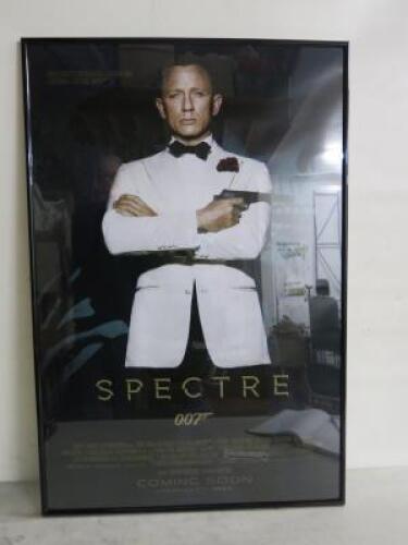 Promotional Popart Poster of "007 Spectre". Plastic Frame with Perspex, 93cm x 62cm