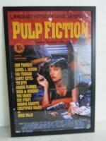 Promotional Film Poster of "Pulp Fiction". Wood Frame with Perspex Front, 96cm x 65cm