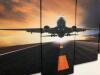 5 x Canvas Wall Arts of an Airplane & Runway at Sunset. Overall Size H100cm x W200cm - 2