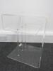 Habitat Viso Perspex Side Table. Size H50cm x W40cm x D35cm