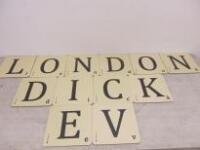 12 x Bluebell 33 Scrabble Place Mats in Assorted Letters. Size 24cm x 24cm