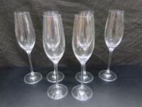 6 x Glass Champagne Flutes