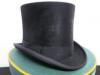Ede & Ravenscroft Hand Made 100% Fine Fur Felt Top Hat in Black. Size UK 7 1/4. Comes in Original Box. - 2