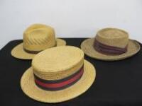 3 x Wicker Hats to Include: 1 x Rio Secco Unihat by Texace, 1 x Italian Made Boating Hat & 1 x Firethorn Aviara Sun Hat.