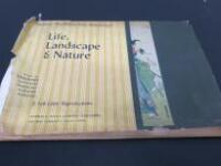 Collection of Life, Landscape & Nature Japanese Woodblock Print Master Pieces to Include: 6 x Full Colour Reproductions by Harunobi, Koryusai, Shuncho, Hokusai, Hokuju & 2 Additional Black & White Reproductions by Okuyama