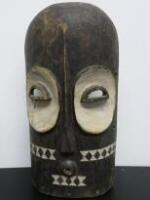 African Hand Carved Wooden Wall Hung Mask. Size H45cm