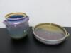 2 x Hand Made Ceramic Glazed Dishes, Maker Inscribed