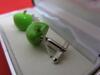 Pair of Green Apple Cufflinks in a Cufflink Box - 3