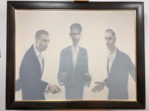 Graeme Wilcox (1967) 'Three Figures', Acrylic on Canvas, Signed. Size 32.5 x 43in