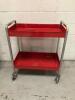 Mobile 2 Shelf Red Trolley