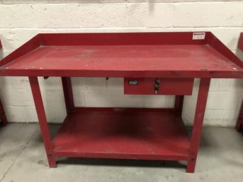 Sealey Metal Workbench Locking Drawer (with Key) and Shelf Under.