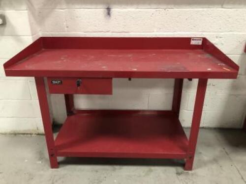 Sealey Metal Workbench Locking Drawer (with Key) and Shelf Under.